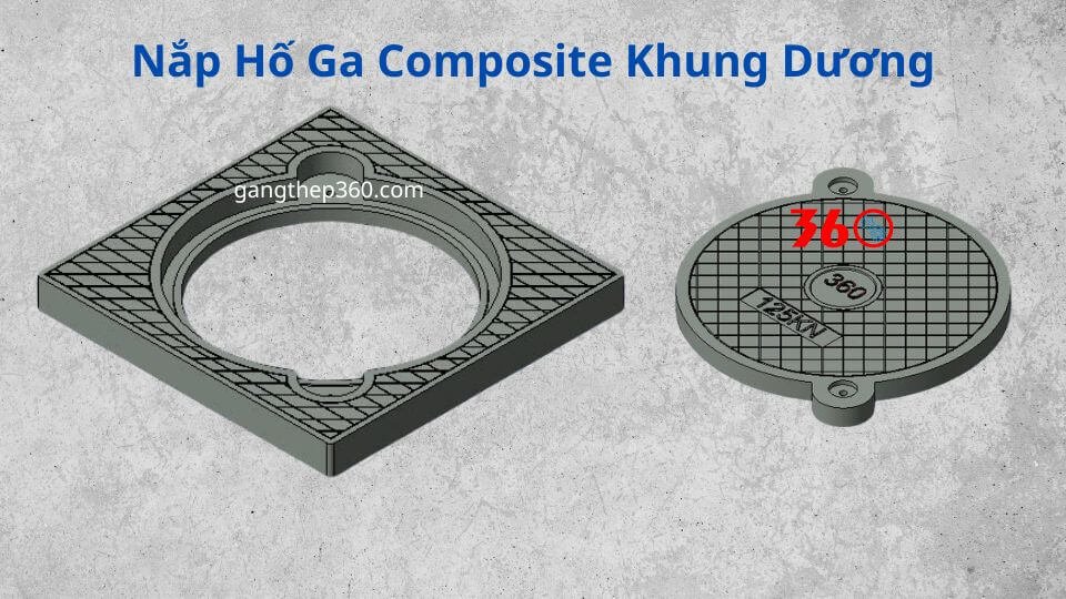 nắp hố ga composite khung dương