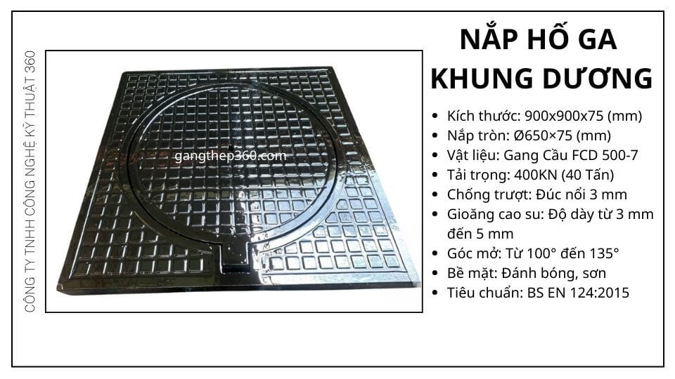 nắp hố ga khung dương
