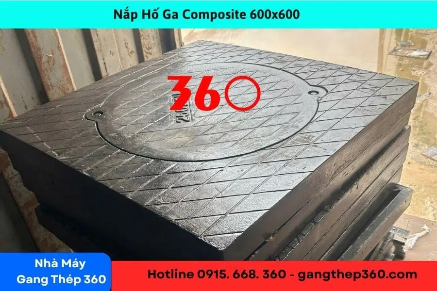 Nắp hố ga composite 600x600