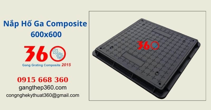 nắp hố ga composite 600x600