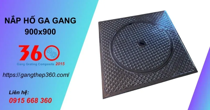 nắp hố ga gang 900x900