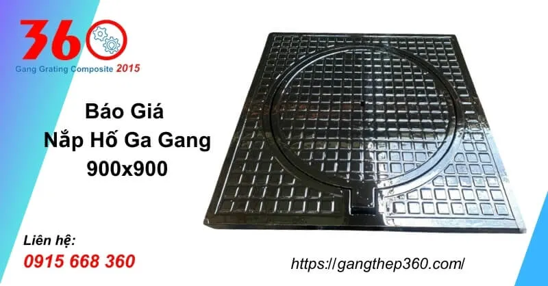 nắp hố ga gang 900x900