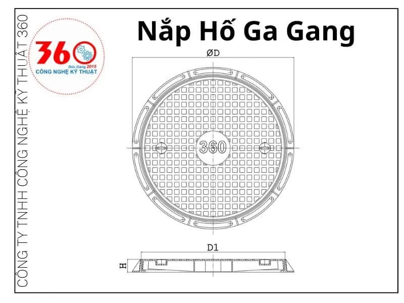 nắp hố ga gang