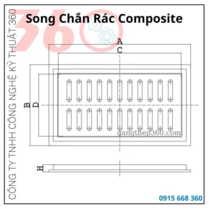 song chắn rác bằng composite