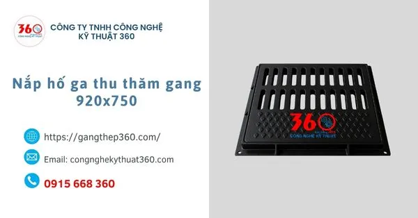 nắp hố ga thu thăm gang 920x750