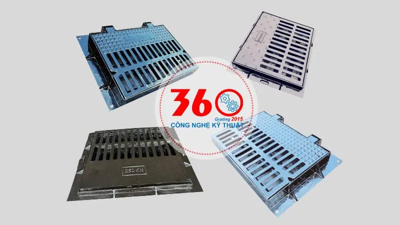 Nắp hố ga thu thăm kết hợp gang cầu