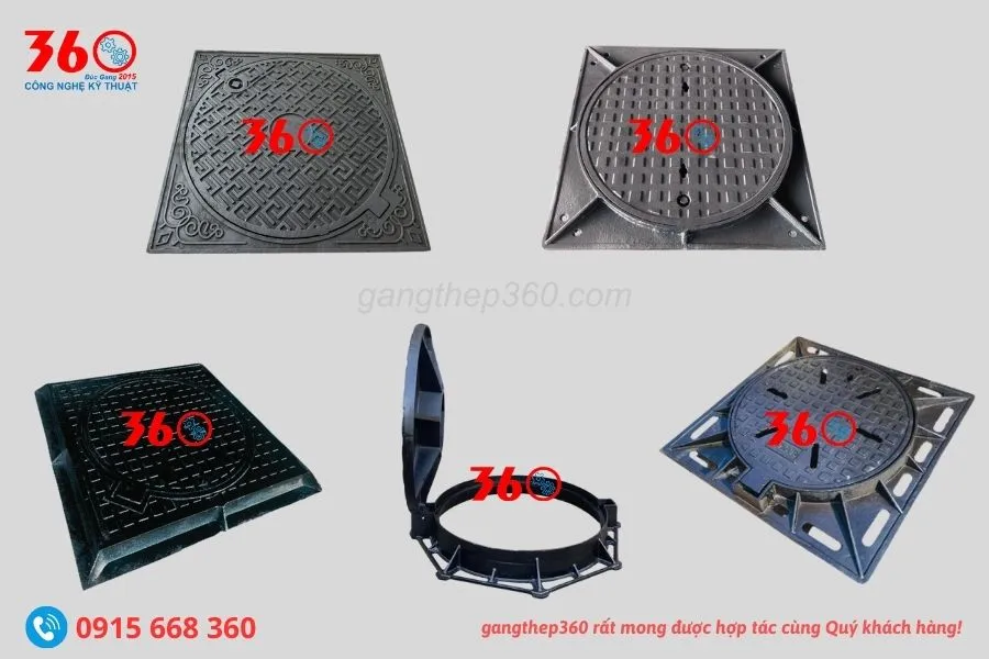 nắp hố ga gang Hội An