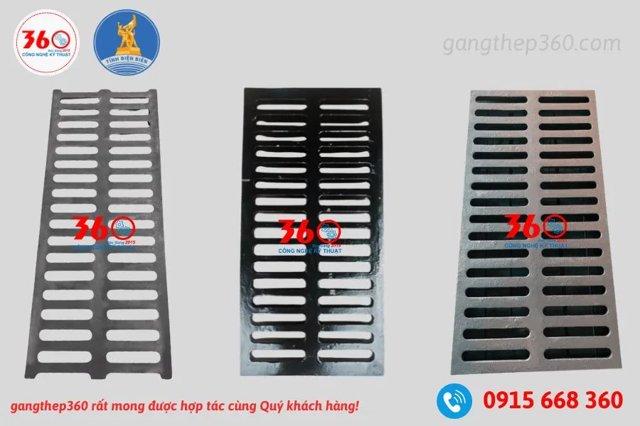 song chắn rác gang Điện Biên