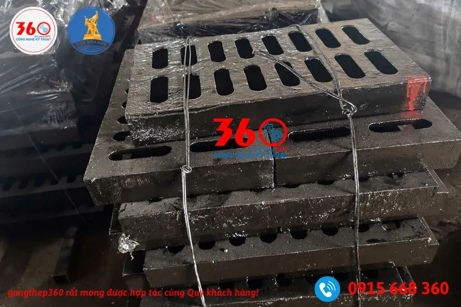 song chắn rác gang Điện Biên