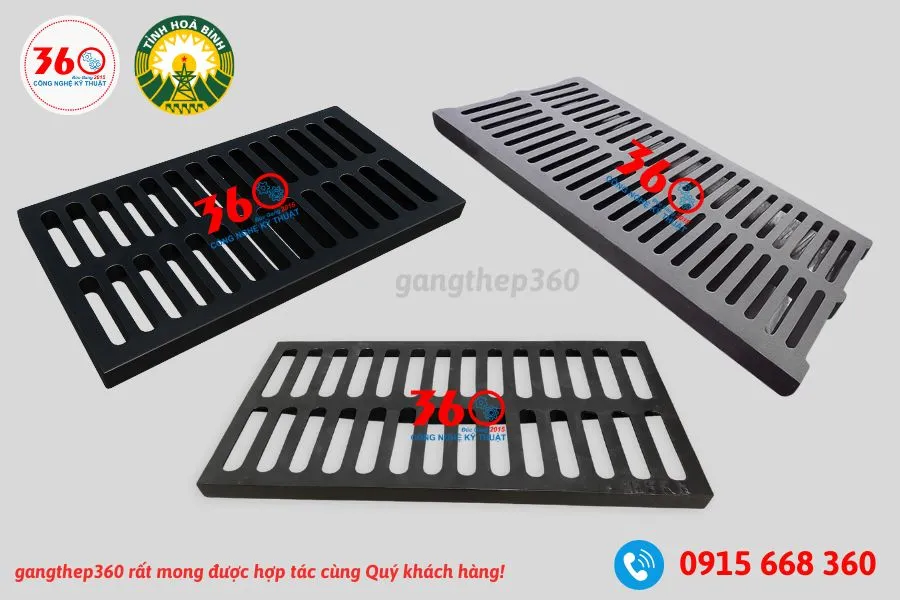 song chắn rác gang Hòa Bình
