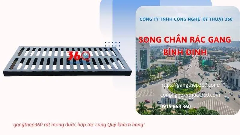 song chắn rác gang tại bình định