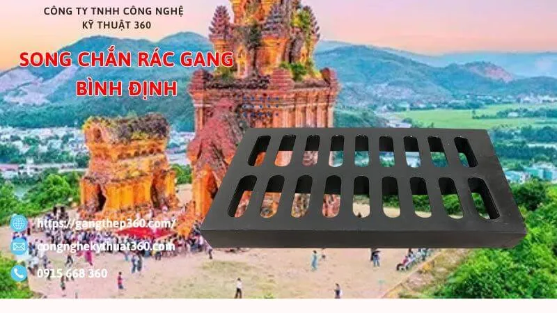 song chắn rác gang tại bình định