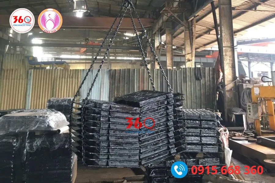 Song chắn rác gang tại Đồng Tháp