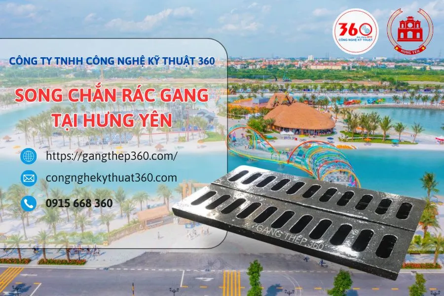 Song chắn rác gang tại Hưng Yên