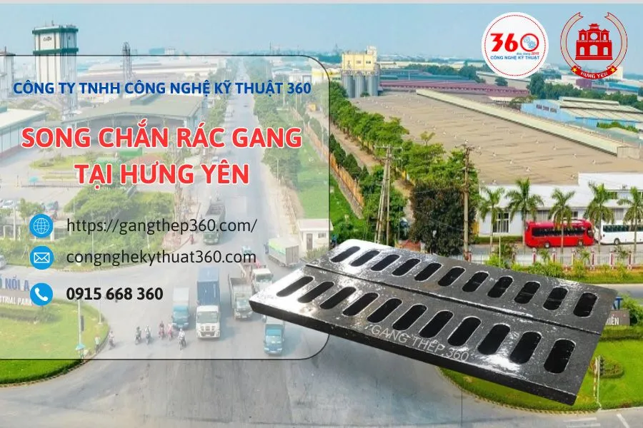 song chắn rác gang tại Hưng Yên