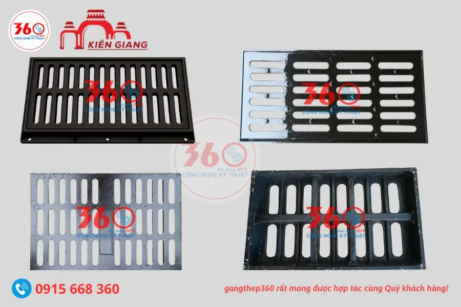 Song chắn rác gang tại Kiên Giang