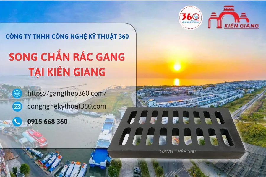 song chắn rác gang tại Kiên Giang
