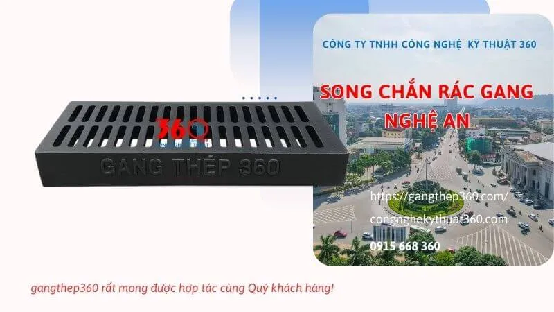 song chắn rác gang tại nghệ an