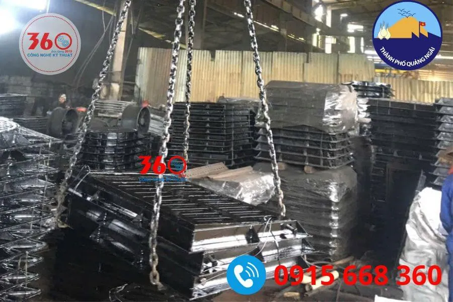 Nhà máy Gang Thép 360 sản xuất song chắn rác gang tại quảng ngãi và toàn miền trung