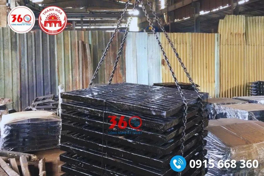 song chắn rác gang tại Thanh Hóa