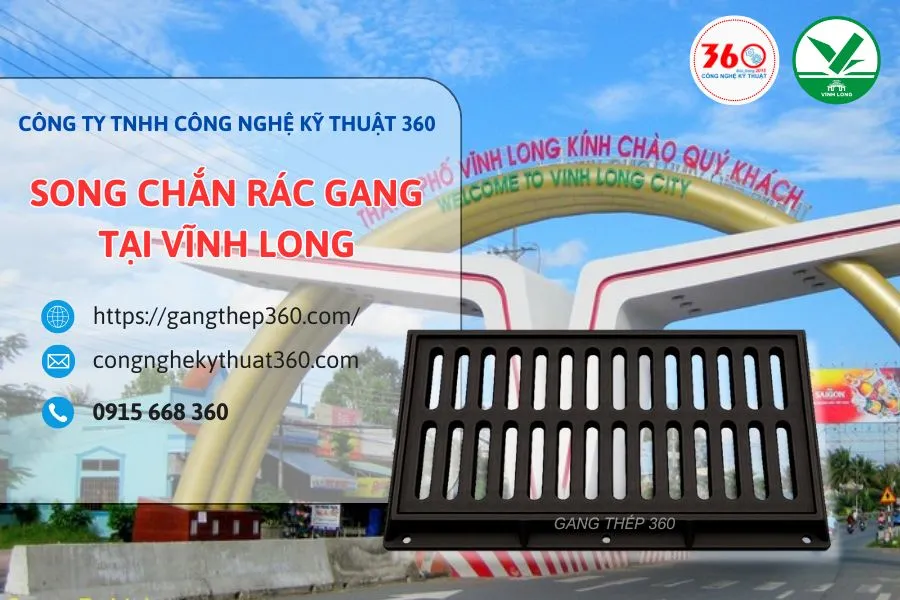 Song chắn rác gang tại Vĩnh Long