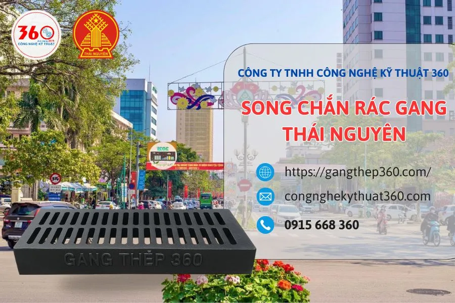 song chắn rác gang Thái Nguyên