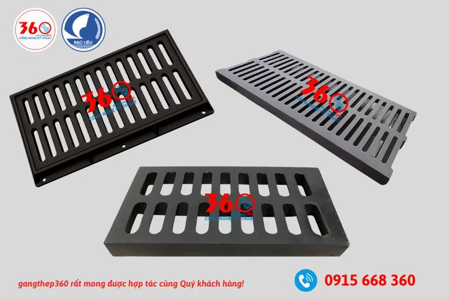 song chắn rác gang Bạc Liêu