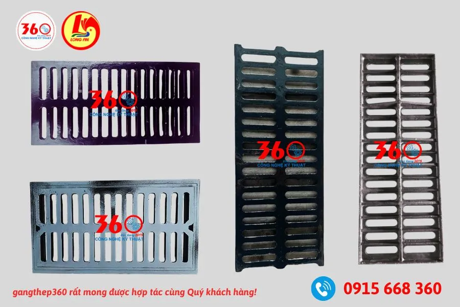 song chắn rác gang Long An
