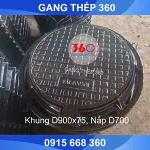 nắp hố ga gang d700