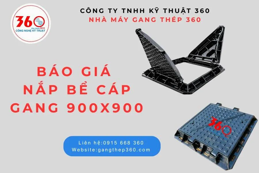Nắp bể cáp gang 900x900