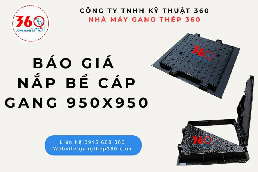 Nắp bể cáp gang 950x950