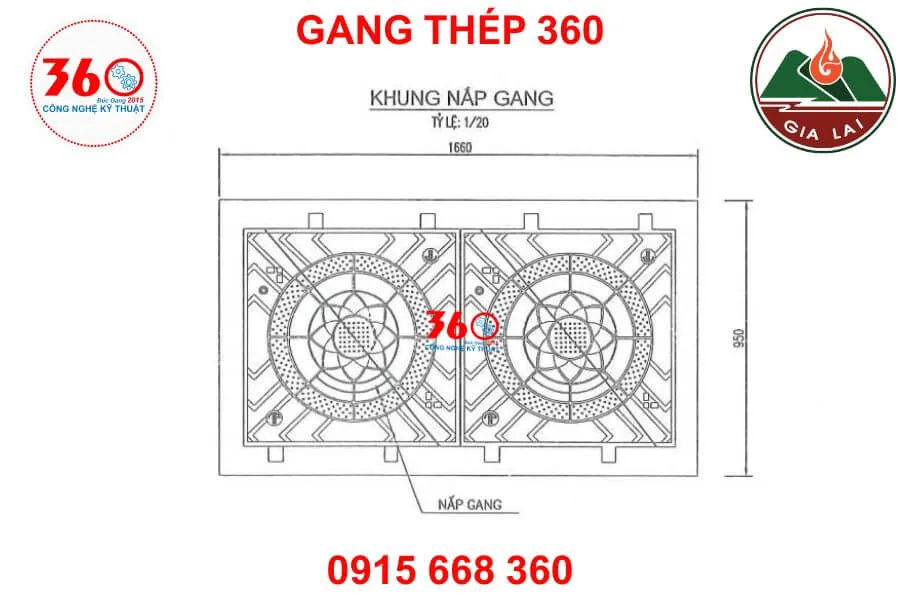 Nắp bể cáp gang tại Gia Lai