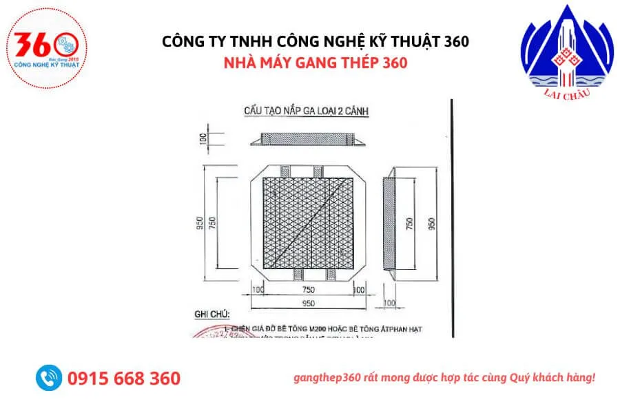 Nắp bể cáp gang tại Lai Châu