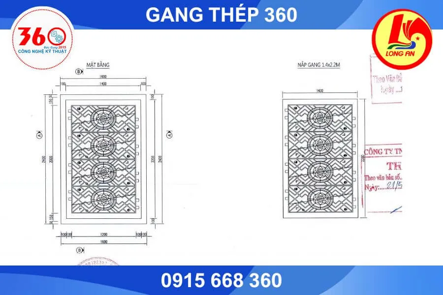 Nắp bể cáp gang tại Long An