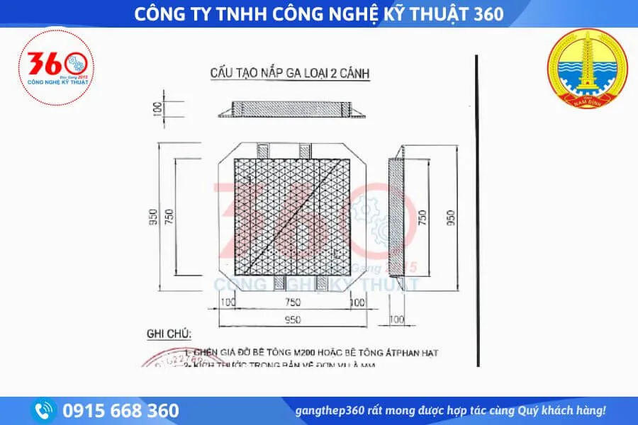 Nắp bể cáp gang tại Nam Định