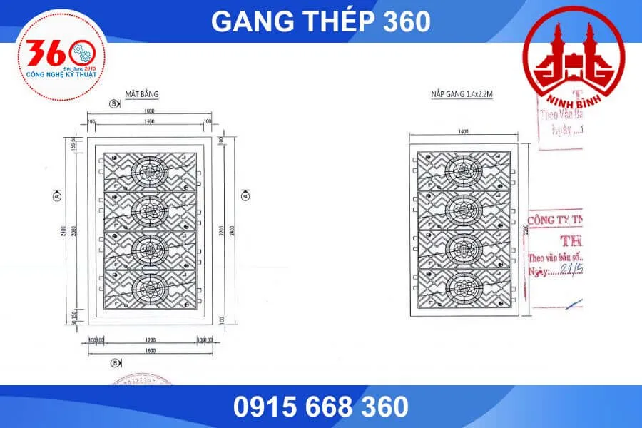 Nắp bể cáp gang tại Ninh Bình