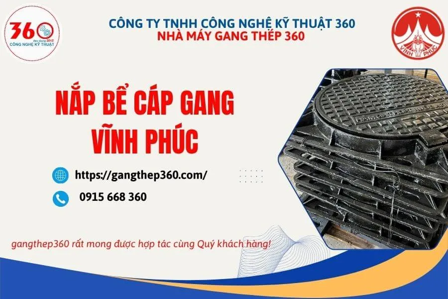 Nắp bể cáp gang tại Vĩnh Phúc