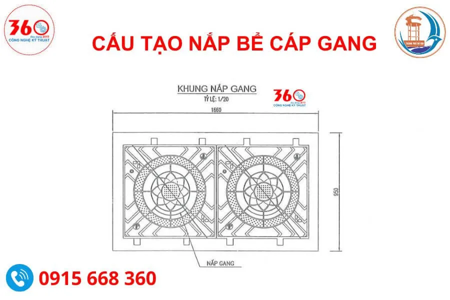 Nắp bể cáp gang tại Vũng Tàu