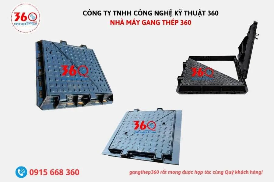 Báo giá nắp bể cáp gang 2 cánh