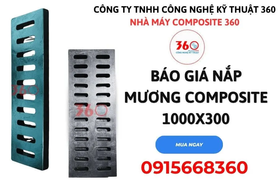 Báo giá nắp mương composite 1000x300
