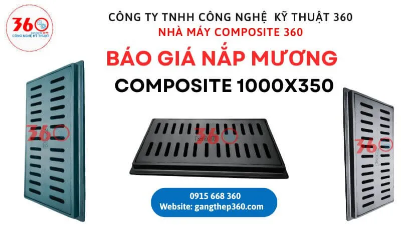 Báo giá nắp mương composite 1000x350