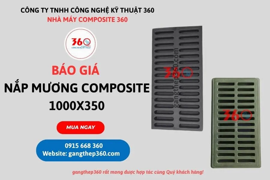 Báo giá nắp mương composite 1000x350