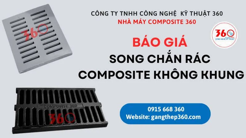 Báo giá song chắn rác composite không khung