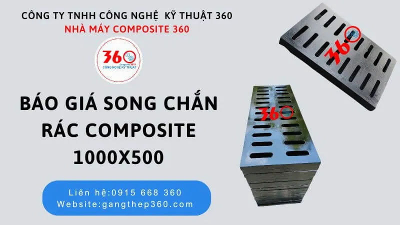 Báo giá song chắn rác composite 1000x500