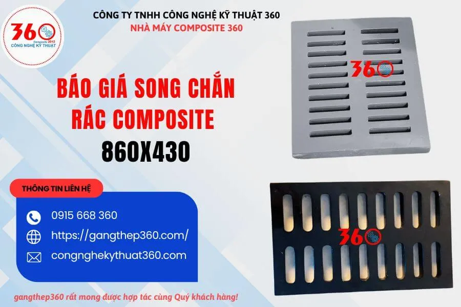 Báo giá song chắn rác composite 860x430