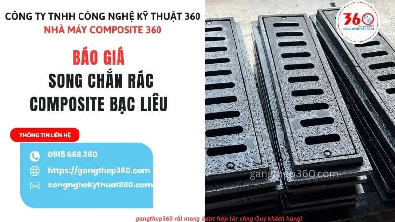 Báo giá song chắn rác composite Bạc Liêu