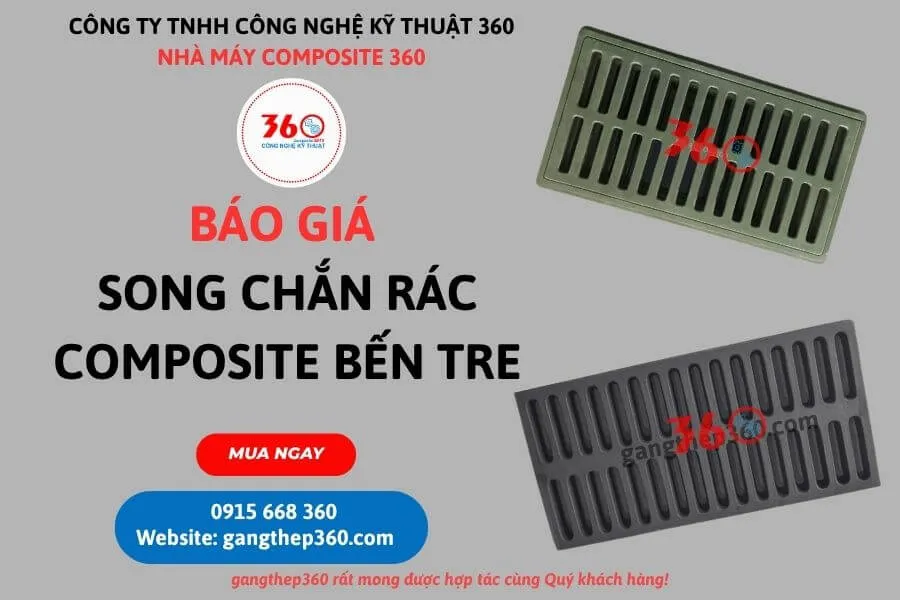 Báo giá song chắn rác composite Bến Tre