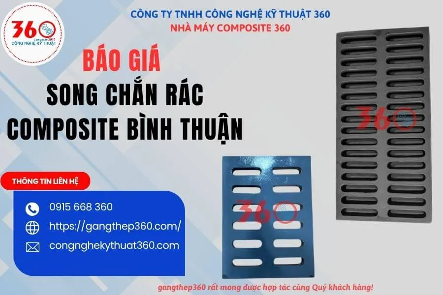 Báo giá song chắn rác composite Bình Thuận