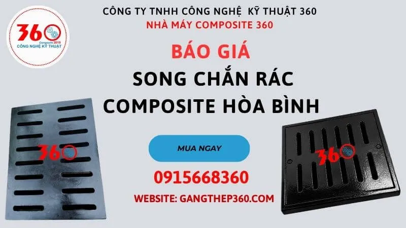 Báo giá song chắn rác composite Hòa Bình