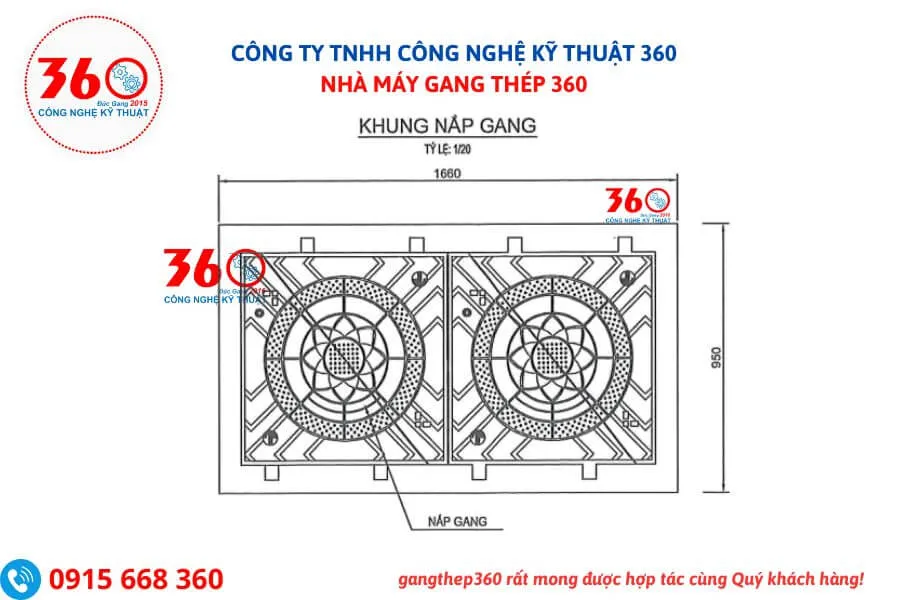 Nắp bể cáp gang